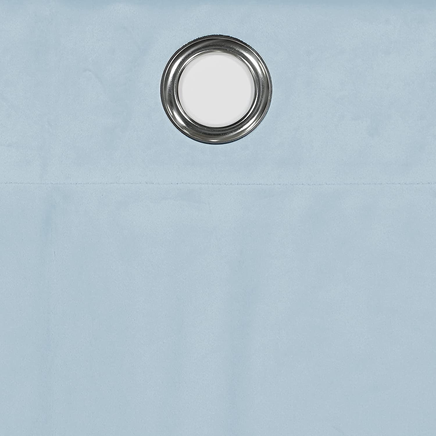 ECLIPSE Aurelia Velvet Room Darkening Grommet Noise Reduction Window Curtains (2 Panels), 52 in x 84 in, Blue