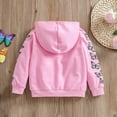 thumbnail image 4 of CYRBOKO Girls' Jeckets, Casual Lightweight Long Sleeve Stretchy Outerwear with Zipper Pink Size 5 T, 4 of 9