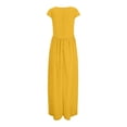 thumbnail image 5 of EYNMVR Women's Summer Dresses 2026 Short Sleeve Maxi Dress Casual V Neck Flowy Sundress with Pockets, 5 of 5