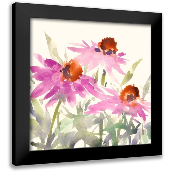 Dixon, Samuel 12x12 Black Modern Framed Museum Art Print Titled - Daisy Garden Views II