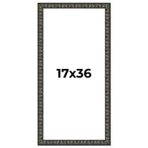 17x36 Frame Black-Brown Medieval Solid Wood Picture Frame | 1.5 Inch Moulding Width | Gotham