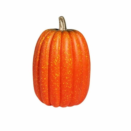 JIhuahe Halloween Artificial Pumpkin Decor Farmhouse Rustic Style Fall Thanksgiving Table Centerpiece Kitchen Dining Room Decor Seasonal Holiday Decorative Accents Saffron