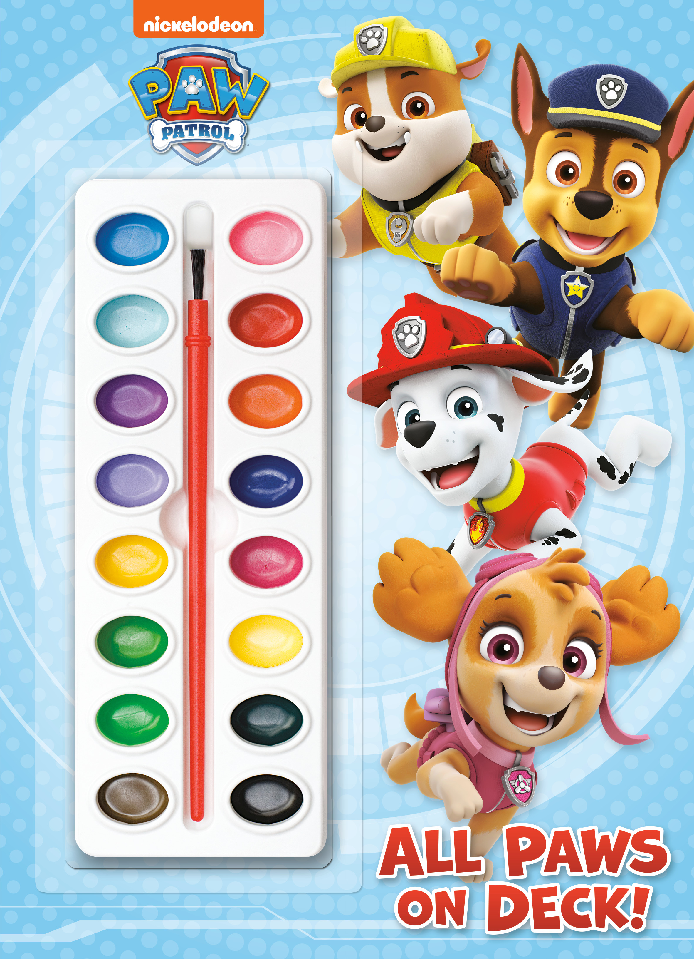 All Paws on Deck! (Paw Patrol): Activity Book with Paintbrush and 16 Watercolors (Paperback)