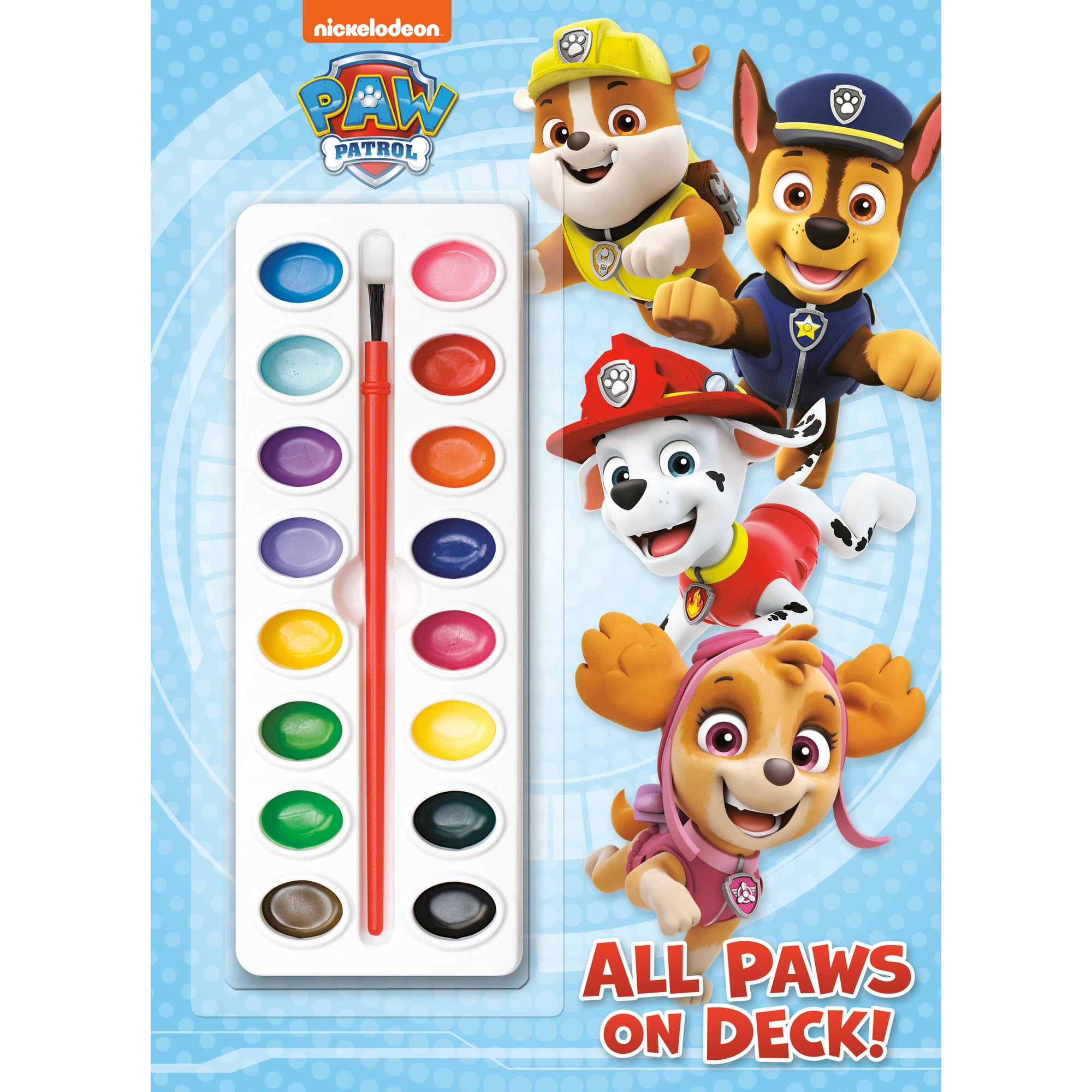 All Paws on Deck! (Paw Patrol): Activity Book with Paintbrush and 16 Watercolors (Paperback)