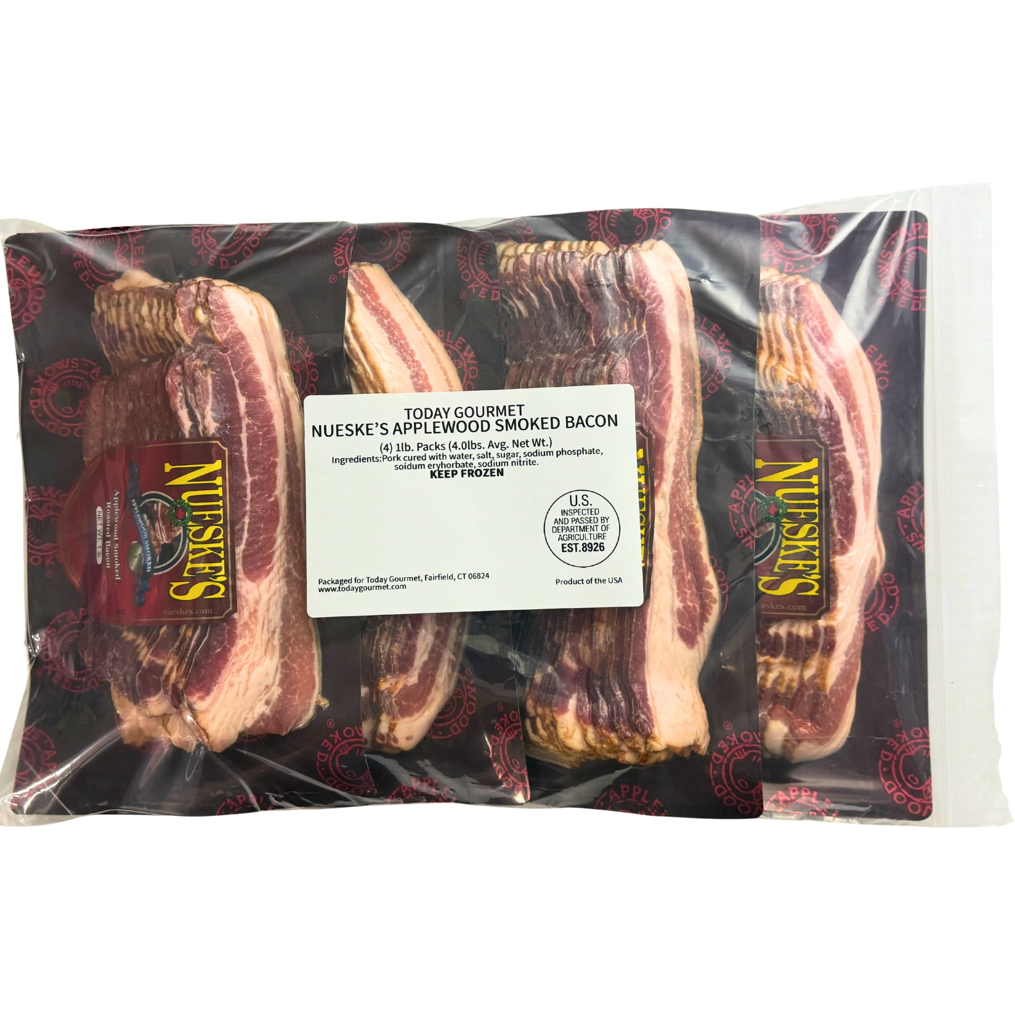 Nueske's Applewood Smoked Bacon (4-1lb. Packs)