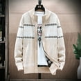thumbnail image 1 of Azrian Deals Men's Sweater Coat Plus Velvet Loose Knit Sweater Printed Cardigan Casual, 1 of 6