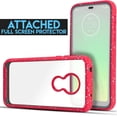 thumbnail image 3 of for Moto G7 Power/ Moto G7 Supra Clear Case Phone Case Dual Layer Full-Body Rugged Clear Back Case Drop Resistant Shockproof Case with Built In Screen Protector (Pink), 3 of 4