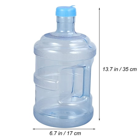 

NUOLUX 5 Liters of Pure Water Bottle Mineral Water Bottle Portable PC Bucket with Handle Portable for Car Carrying (5L)