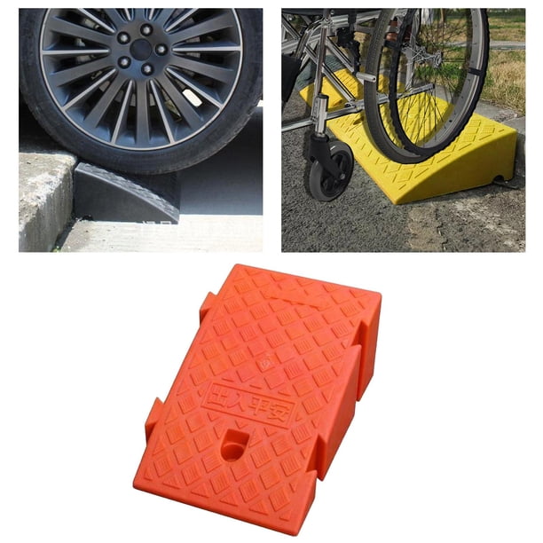 Rampa De Bordillo Portátil Rampa De Umbral De Ruedas Rampa De 16cm rojo Colcomx Rampas de sillas de ruedas del coche