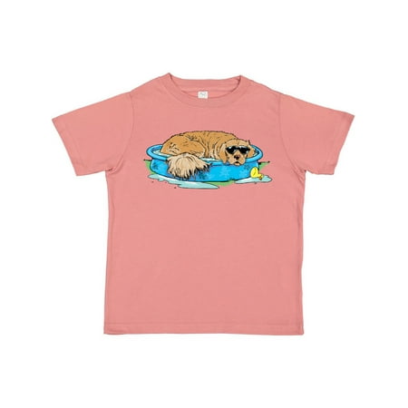 

Inktastic Dog Days of Summer with Cute Retriever in Pool Gift Toddler Boy or Toddler Girl T-Shirt