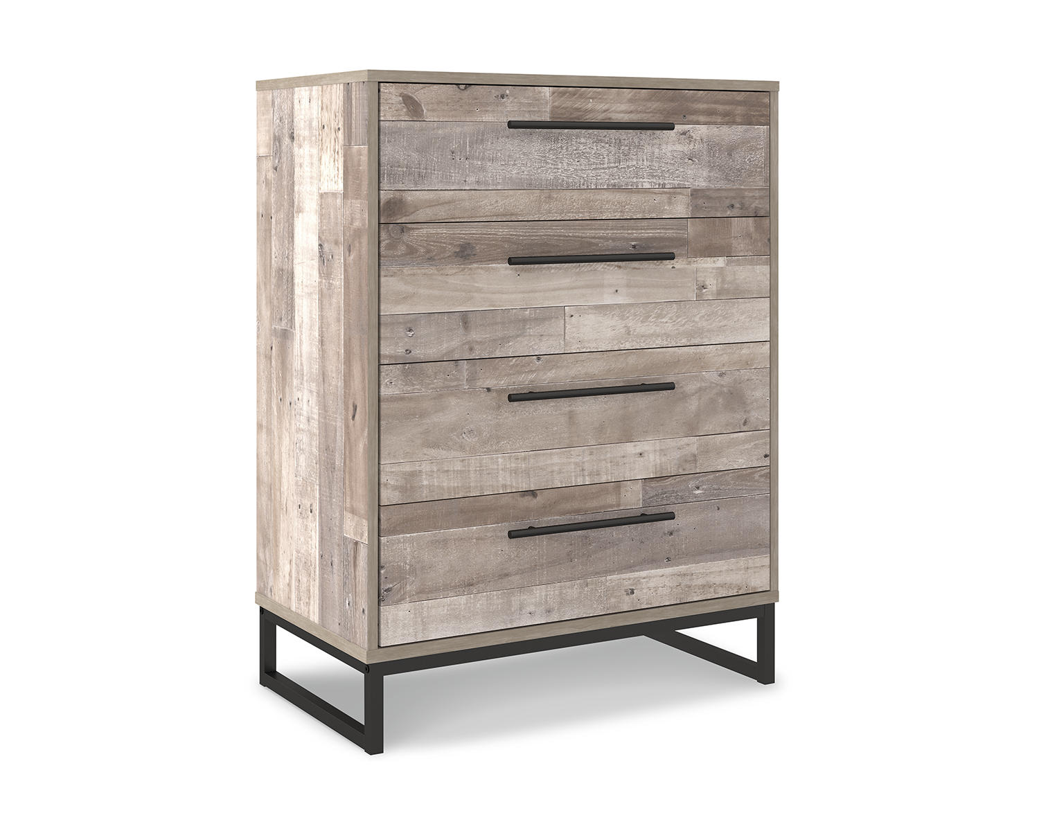 Signature Design by Ashley Neilsville Industrial 4 Drawer Chest of Drawers, Whitewash - image 2 of 8