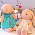 thumbnail image 4 of Rabbit Doll Comfortable High Elasticity with Dress Stuffed Long Ear Rabbit Sleeping Cute Toy for Kids, 4 of 8
