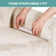 thumbnail image 2 of Velvet Sofa Slipcover Stretch Couch Covers for 3 Cushion Couch Thick Soft Sofa Cover with Non Slip Straps Furniture Protector, Couch Covers for Dogs, Form Fit Couch Slipcover(Large, Ivory), 2 of 7