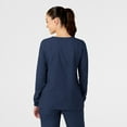 thumbnail image 2 of Wink W123 Women's Crew Neck Warm Up Jacket, Navy, 5X Womens, 2 of 5