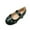 Black, variant on Splozh Mary Jane Toddler Girl Shoes New Girls Princess Shoes with Flowers Fashionable Soft Soled Leather Shoes White,US 11.5