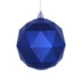 thumbnail image 1 of Vickerman M177502DM 8 in. Blue Matte Geometric Christmas Ornament Ball, 1 of 2