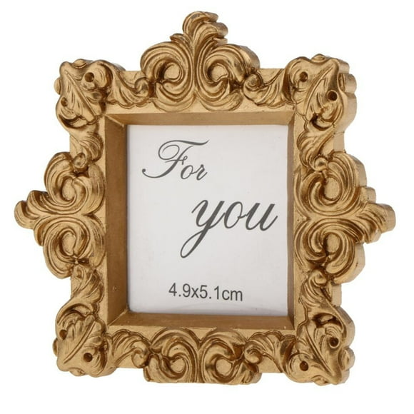 Baroque Picture Frame Style Photo Frame Vintage Picture Frame for Tabletop and Wall Display, Wedding Decorative Photo Frame,4.9x5.1cm