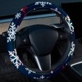thumbnail image 2 of Christmas Snowflakes 14.5 Inch Printing PVC Leather Car Wheel Cover Steering Wheel Cover Auto Accessories, 2 of 6