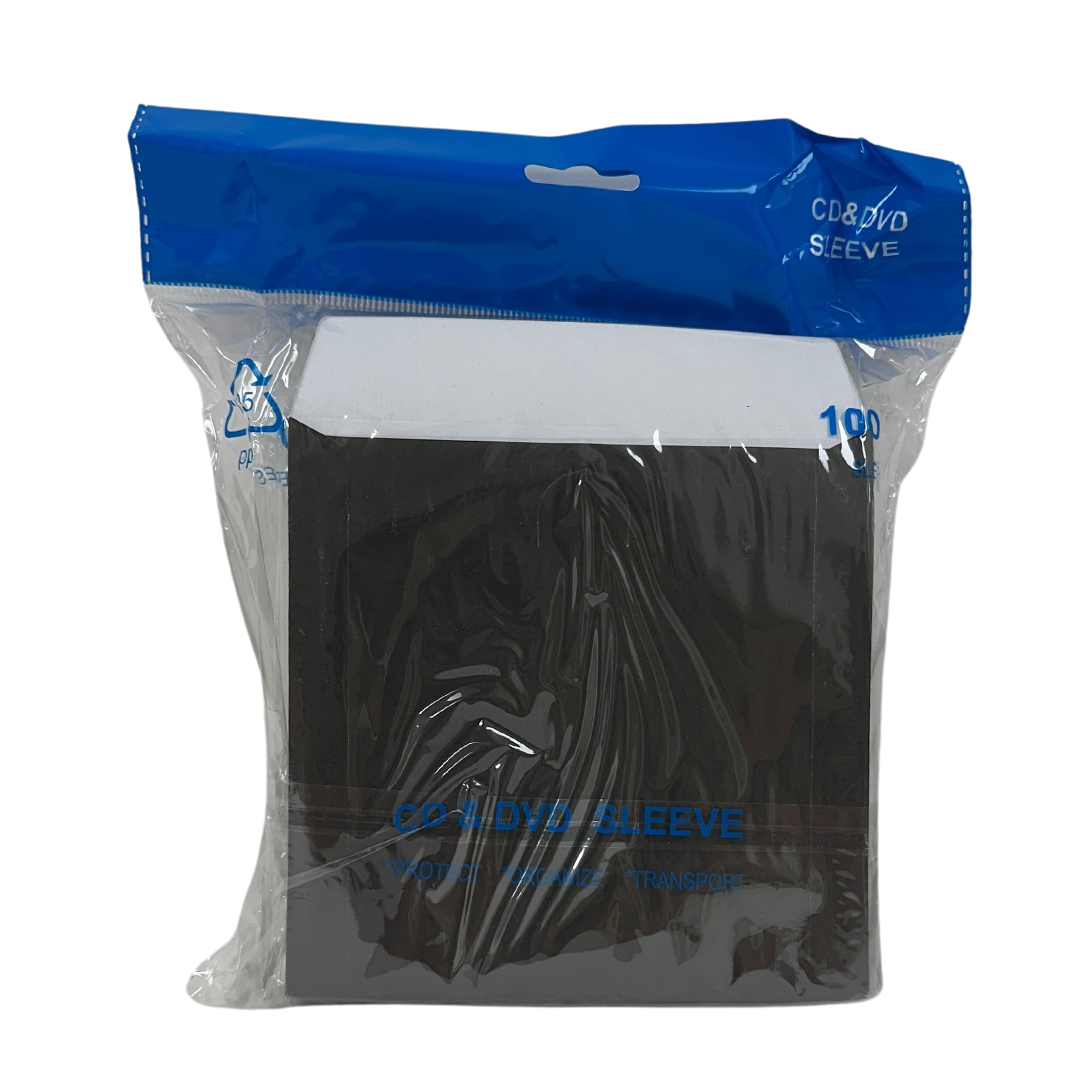 CheckOutStore 2000 Black Paper CD Sleeves with Window & Flap