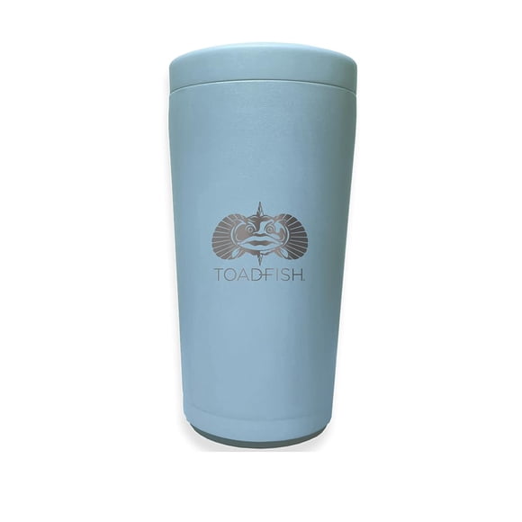 Enfriador de latas Toadfish Universal 2.0 de acero inoxidable, color azul cielo
