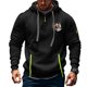 thumbnail image 1 of Sudadera con capucha para hombre, estilo casual, deportivo, de color liso, con cremallera y bolsillo, de manga larga, blusa de poliéster., 1 of 7