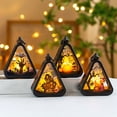 thumbnail image 7 of Halloween Handheld Pumpkin Lantern Desktop Figurine Decor, 2026 Fall Spooky Table Centerpiece, Farmhouse Harvest Ornament for Home Shelf Mantel Display, 7 of 7