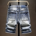 thumbnail image 4 of Summer New Men‘s Stretch Short Jeans Fashion Casual Slim Fit High Quality Elastic Denim Shorts Male Brand Clothes, 4 of 6