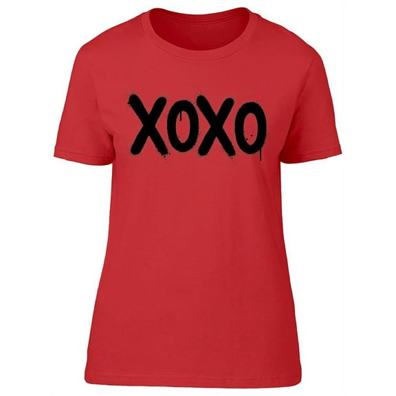 Xoxo Sign Sprayed T-Shirt Women -Image by Shutterstock, Female Small