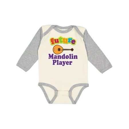 

Inktastic Future Mandolin Player Music Gift Gift Baby Boy or Baby Girl Long Sleeve Bodysuit
