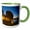 Green/White, variant on 3drose, France, Toulouse, Garonne River, Place St-pierre - Eu09 Wbi3163 - Walter Bibikow, 11oz Two-tone Red Mug