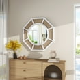 thumbnail image 3 of Rattan Wall Mirror Handmade Boho Rattan Round Rattan Mirror with Wooden Framed for Wall Decor  Living Room, Entryway, 3 of 6
