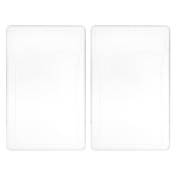 SHISUYAN 2pcs Trading Cards Protector Case Plastic Clear Baseball Card Holders with Label Position