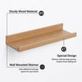 thumbnail image 7 of 16inch Picture Ledge Shelf, Floating Shelves Wall Mounted Set of 3, Photo Shelf Modern Wall Shelves for Decor,Oak, 7 of 7