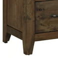 thumbnail image 4 of 2 Drawer Wooden Nightstand With Metal Handle, Brown- Saltoro Sherpi, 4 of 5