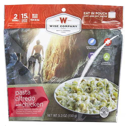 Wise Foods Ready Wise Pasta Alfredo Single Pouch Two Servings Walmart