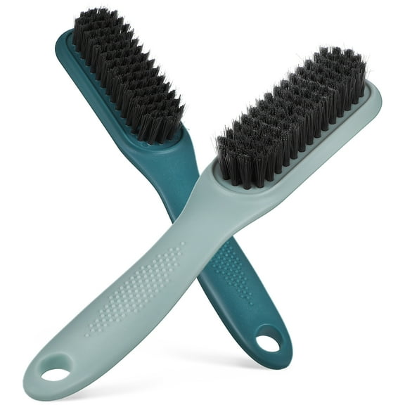 2 Pcs Long Handle Plastic Shoe Cleaner Scrubbing Brush for Boots Shoes and Clothes