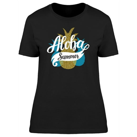 Pineapple Silhouettes And Aloha T-Shirt Women -Image by Shutterstock, Female x-Large