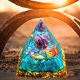 thumbnail image 1 of Eléctrico Decorativa Pirámide de cristal natural Piedra curativa Chakra Reiki Decoración para el hogar y la oficina (C), 1 of 9