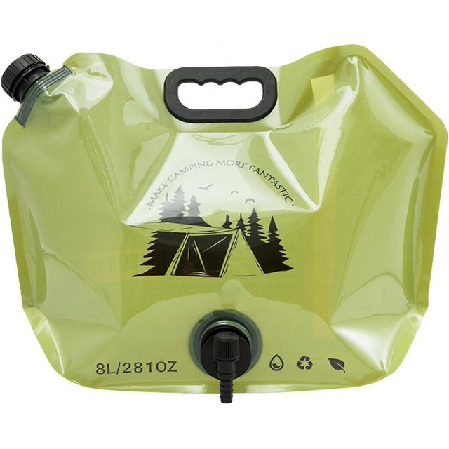 Water Containers Storage Bag, 8L Water Canteen With Spigot, Portable Water Pouch, Camping Water Container, Water Storage Carrier, Outdoor Foldable Wat