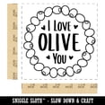 thumbnail image 2 of I Love Olive All Of You Cute Valentine's Day Anniversary Pun Self-Inking Rubber Stamp Ink Stamper - Blue Ink - Large 1-1/2 Inch, 2 of 7