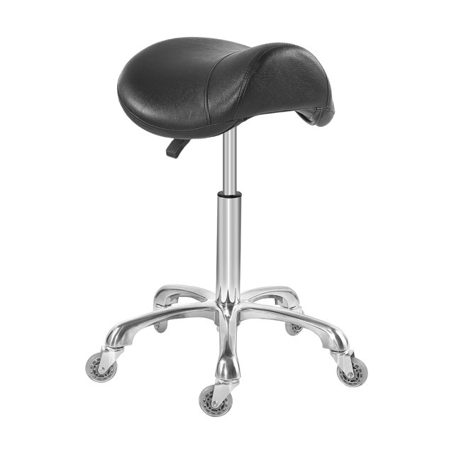 Taburete Antlu para clínica de masajes, spa y salón, color negro