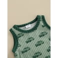 thumbnail image 6 of Liacowi Newborn Baby Boy Short Clothes Set Sleeveless Car Pattern Cotton Vest Tops Shorts Pant Bottom 2PCS Outfits, 6 of 8