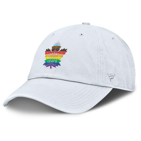 Men s Fanatics White Toronto Maple Leafs PRIDE Adjustable Hat