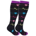 thumbnail image 2 of Spencer 2 Pairs Wide Calf Compression Socks for Women Men Plus Size 15-20mmHg Knee High Support Stockings, 2XL-4XL, 2 of 9