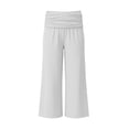 thumbnail image 7 of Kids Wide Leg Fold Over Yoga Pants Coral Girl Yogahose Lounge Pant Ruched Waist Sports Foldover Sweatpants, 7 of 7