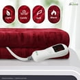 thumbnail image 2 of VOUA Electric Blanket, 50"*60" Flannel, Fast Heating, Machine Washable, Red, 2 of 7