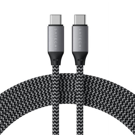 UPC: 0879961009199 | Satechi ST-TCC2MM 2 m 100W USB-C to USB-C Braided Charging Cable  Space Grey