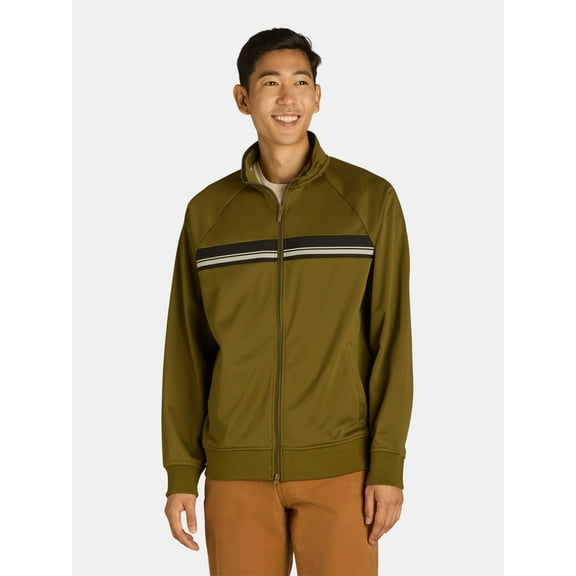 Athletic Works Men's and Big Men's Tricot Track Jacket, Sizes S-3XL