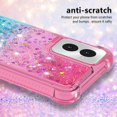 thumbnail image 4 of Liquid Case for Motorola Moto G Power 2024 Case Women Girls Liquid Cute Clear Glitter Heavy Duty Shockproof Back Cover Soft TPU Phone Case for Moto G Power 5G 2024 Gradient Turquoise, 4 of 13