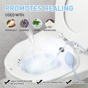 Homchek Sitz Bath Tub for Hemorrhoids Relief, Portable Soak Basin, Fits ...
